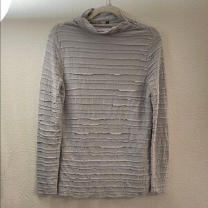 Chalet et Ceci  Light Gray mock turtle neck oversized classic academia S